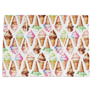 Delicious Ice Cream Cones Large Gift Bag