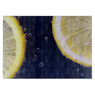 Delicious Lemon Slices in Water Cutting Board