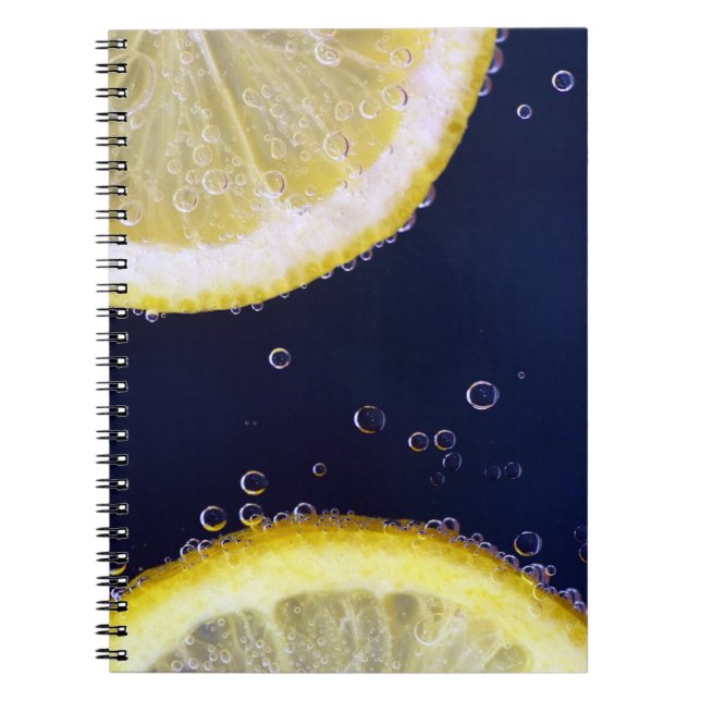 Delicious Lemon Slices in Water Spiral Notebook (Front)