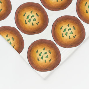 Delicious Malpua Indian Pancake Mithai Sweets Fleece Blanket