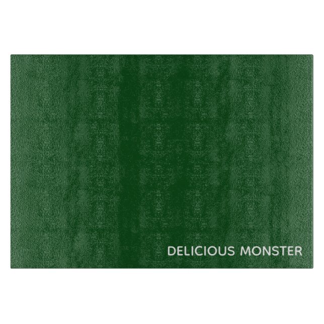 Delicious Monster green colour name Cutting Board (Front)