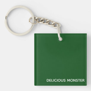Delicious Monster green colour name Key Ring