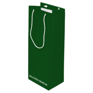 Delicious Monster green colour name Wine Gift Bag