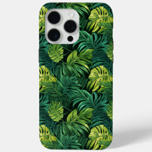 Delicious Monster Leaves Patterned Designer Tough iPhone 15 Pro Max Case