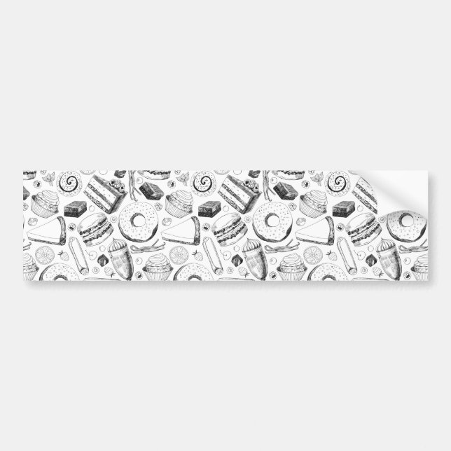 Delicious pattern bumper sticker (Front)