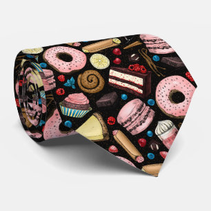 Delicious pattern neck tie