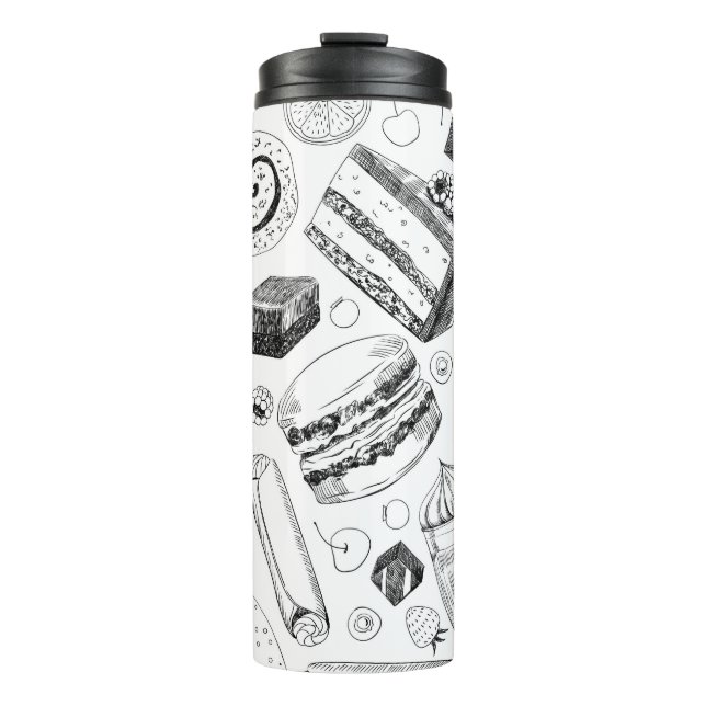 Delicious pattern thermal tumbler (Front)