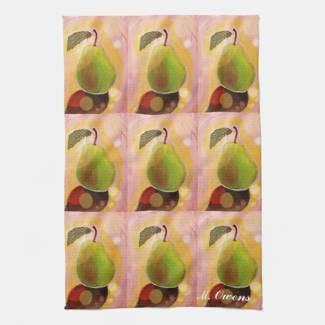 Delicious Pear Kitchen Towels (Vertical)