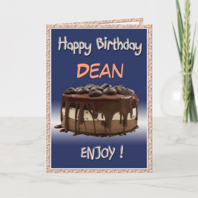Delicious personal Birthday/cake   "change name" Card (Front)