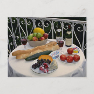 Delicious Picnic items, Le Creuse region, France Postcard