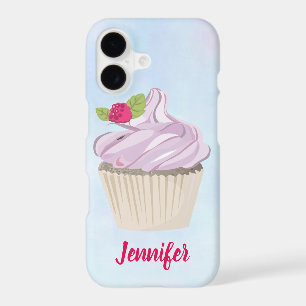 Delicious Pink Cupcake Berry on Top Custom