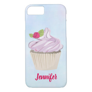 Delicious Pink Cupcake Berry on Top Custom Case-Mate iPhone Case