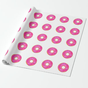 Delicious Pink Doughnut Wrapping Paper