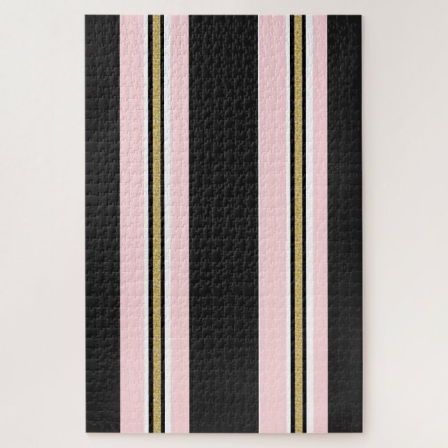 Delicious Pink White Gold Black Puzzles  (Vertical)