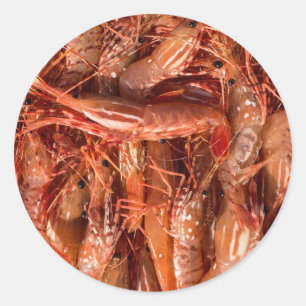 Delicious Prawns Classic Round Sticker