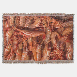 Delicious Prawns Throw Blanket