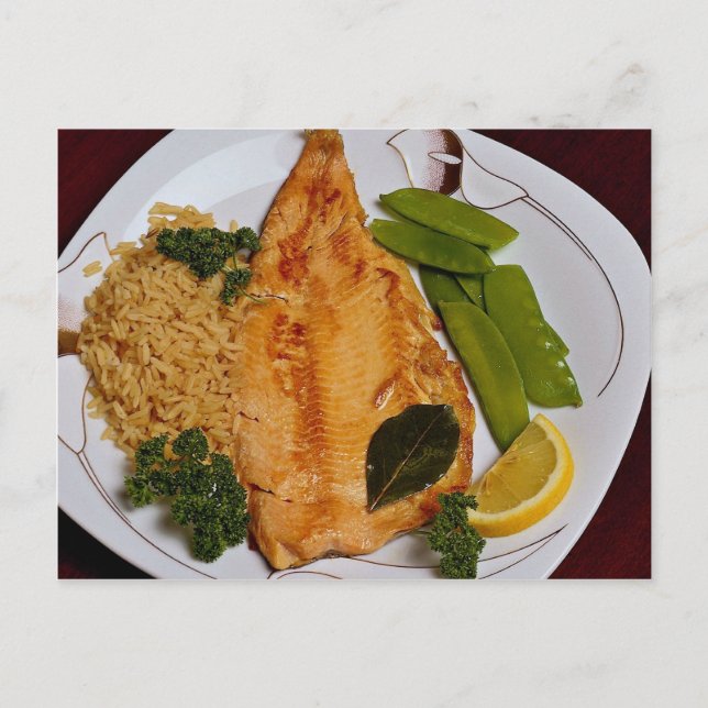 Delicious Rainbow trout Postcard (Front)