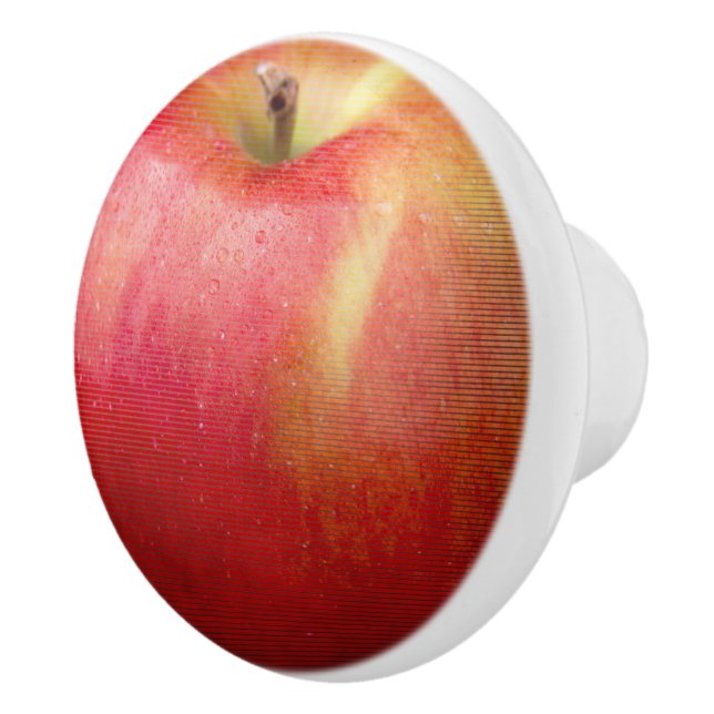 DELICIOUS RED APPLES CERAMIC KNOB (Right)