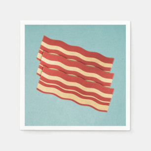 Delicious Retro Bacon Napkin