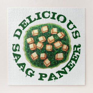 Delicious Saag Paneer Vegetarian Indian Cuisine Jigsaw Puzzle