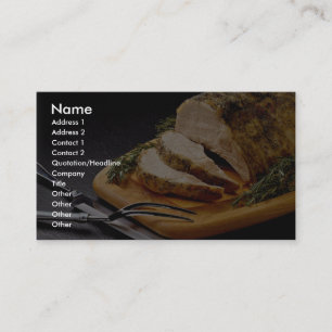 Delicious Sliced pork roast Business Card