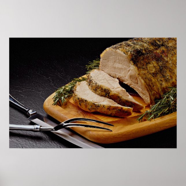 Delicious Sliced pork roast Poster (Front)