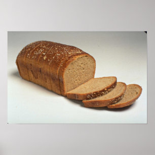 Delicious Sliced wheat bread Poster