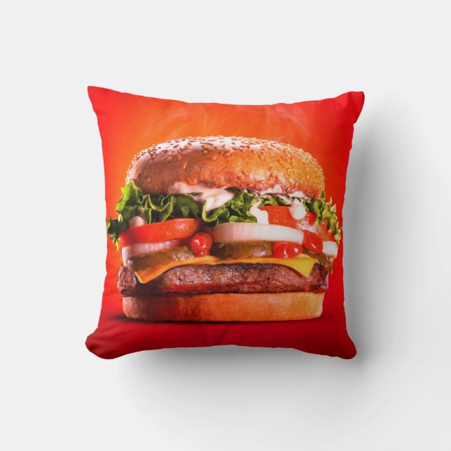 Delicious Steak Cheese Burger Cushion (Front)