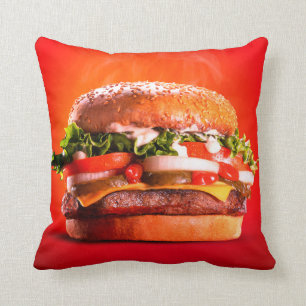 Delicious Steak Cheese Burger Cushion