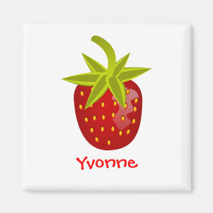 Delicious strawberry magnet