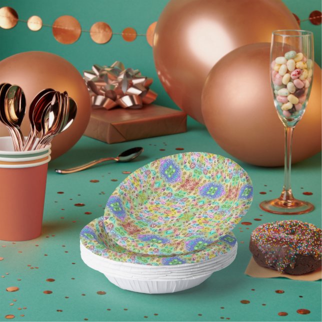 DELICIOUS SUMMER DESSERTS PATTERN PAPER PLATE (Multi)