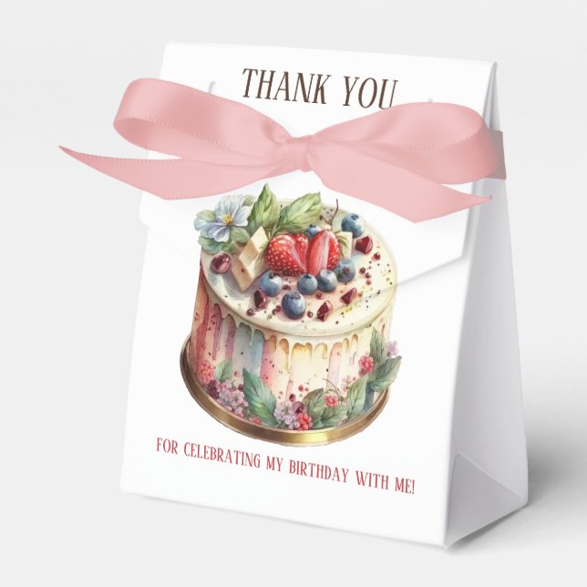 Delicious Treat Birthday Paper Favour Box (Front Side)