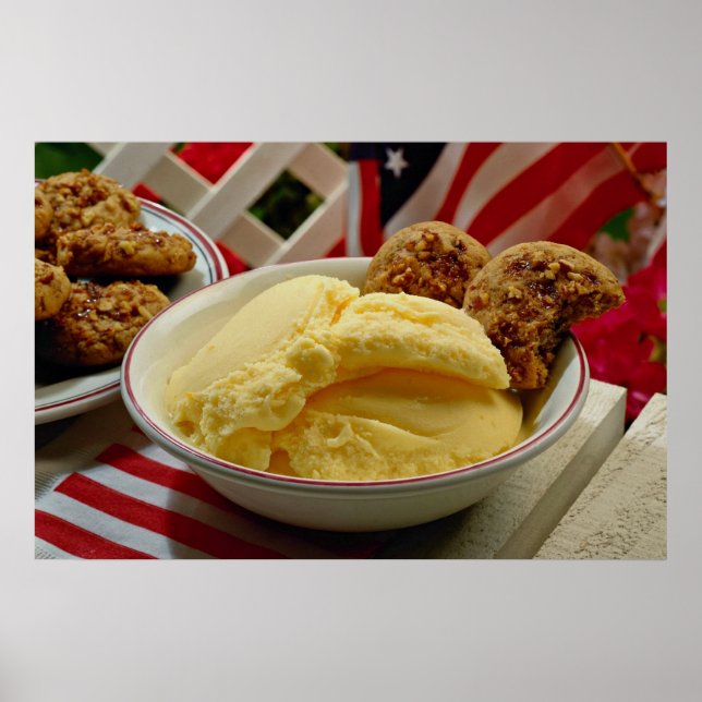 Delicious Vanilla ice cream Poster (Front)