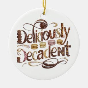 Deliciously Decadent Cakes & Chocolate Design Ceramic Tree Decoration