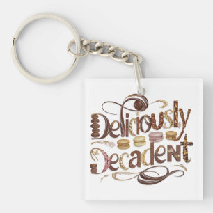 Deliciously Decadent Cakes & Chocolate Design Key Ring