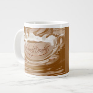 Deliciously Decadent-Foamy Cappuccino Large Coffee Mug