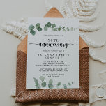 Delight Eucalyptus 50th Wedding Anniversary   Invitation<br><div class="desc">This delight eucalyptus 50th wedding anniversary invitation is perfect for a rustic event. The design features watercolor hand-drawn elegant botanical eucalyptus branches and leaves.

Change the number to celebrate any anniversary milestone.</div>