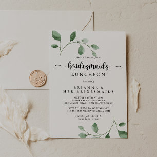 Delight Eucalyptus Bridesmaids Luncheon Shower   Invitation