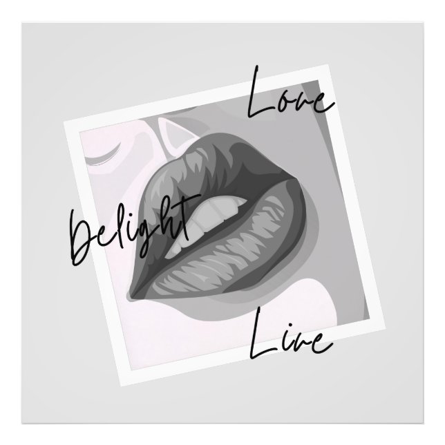 Delight Love Live Lips Photo Print (Front)