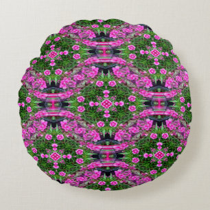 Delighted Carnations..... Round Cushion