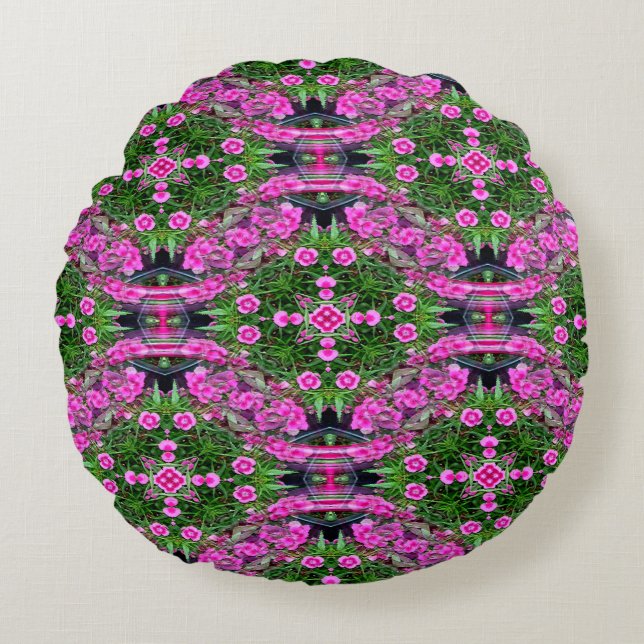 Delighted Carnations..... Round Cushion (Front)