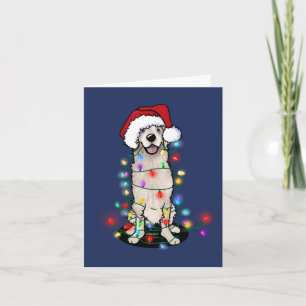 DeLighted Golden Retriever Christmas Card