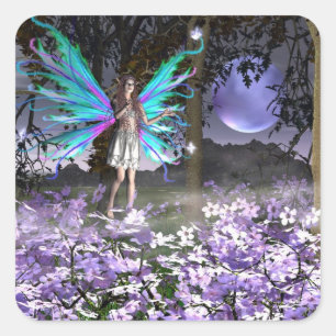 Delighted Square Sticker