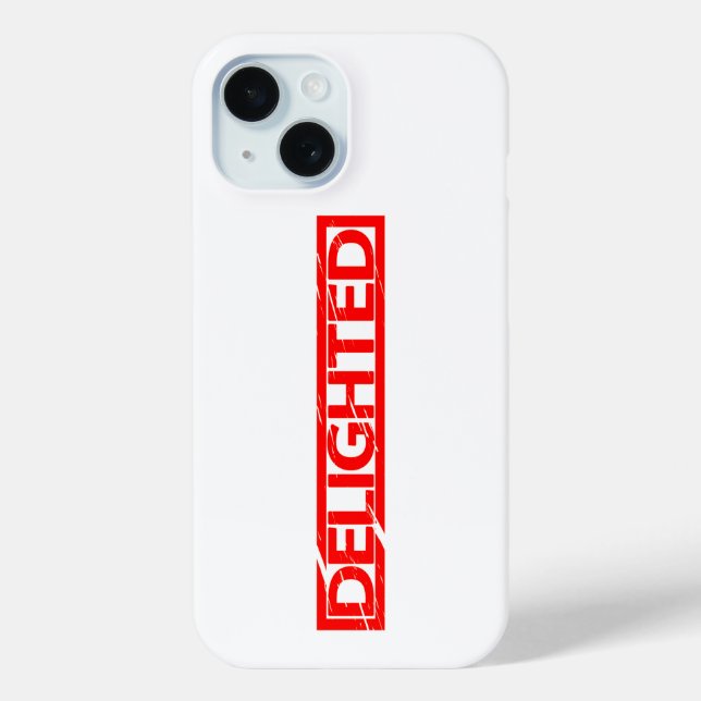 Delighted Stamp Case-Mate iPhone Case (Back)