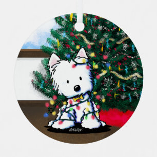 Delighted Westie Christmas KiniArt Metal Tree Decoration