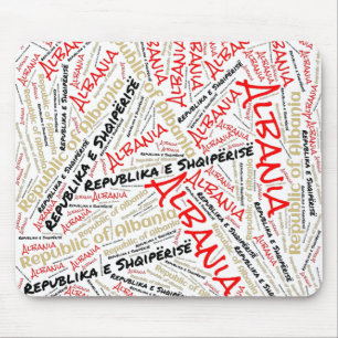 Delightful Albania Flag Colours Patriotic Mouse Pad