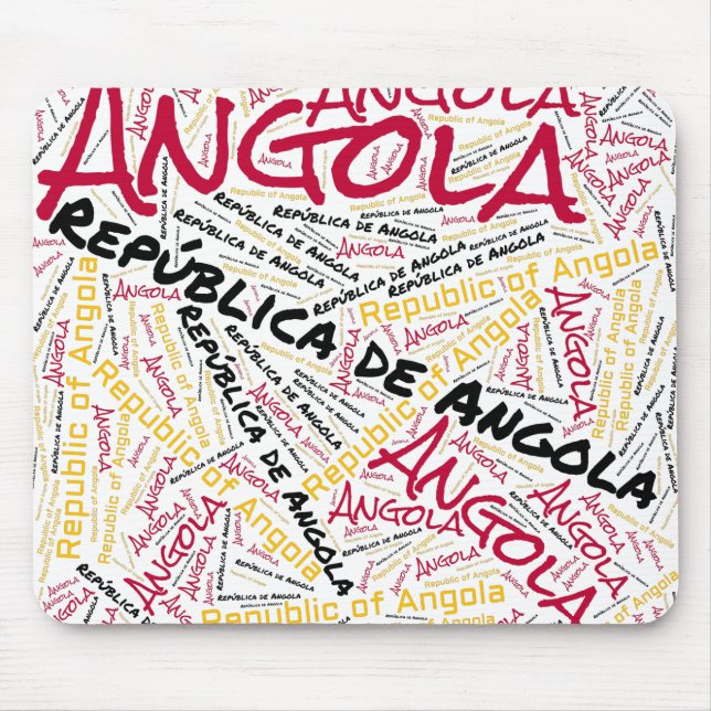 Delightful Angola Flag Colours Patriotic Mouse Pad (Front)
