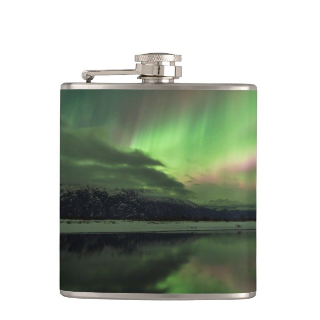 Delightful Aurora Hip Flask (Front)