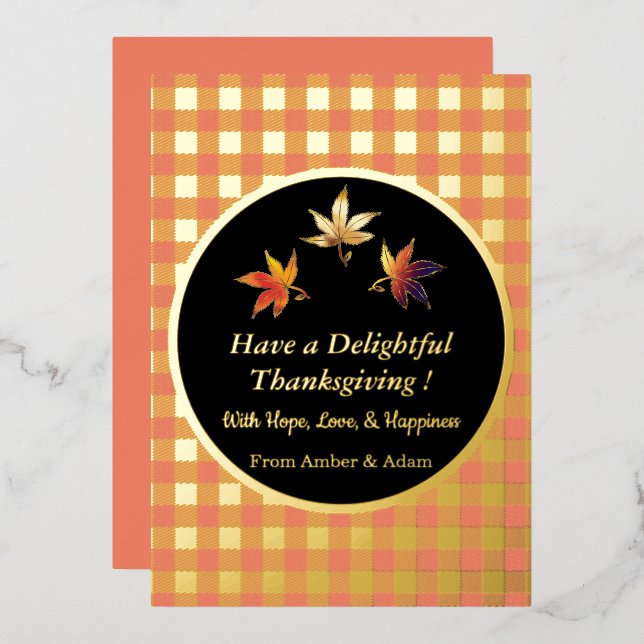 Delightful Autumn Crisp Whimsical Leaves (Front/Back)