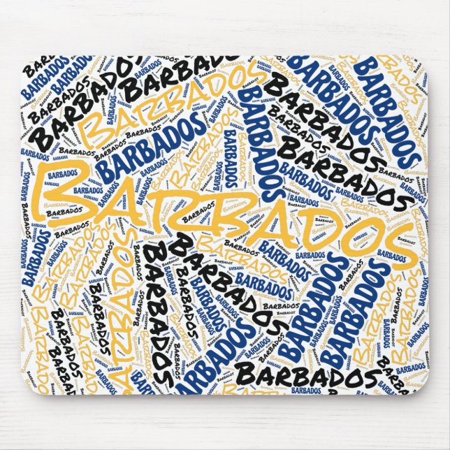 Delightful Barbados Flag Colours Patriotic Mouse Pad (Front)